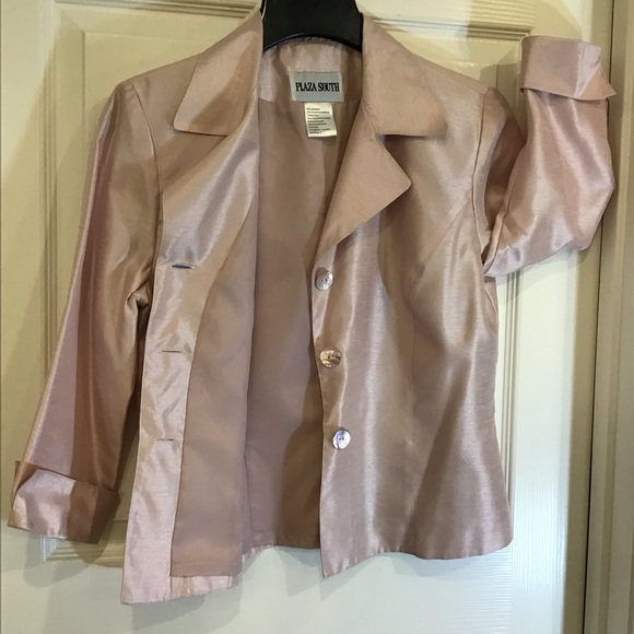 Vintage light pink jacket, 3/4 sleeve, size 8 - Picture 2 of 11